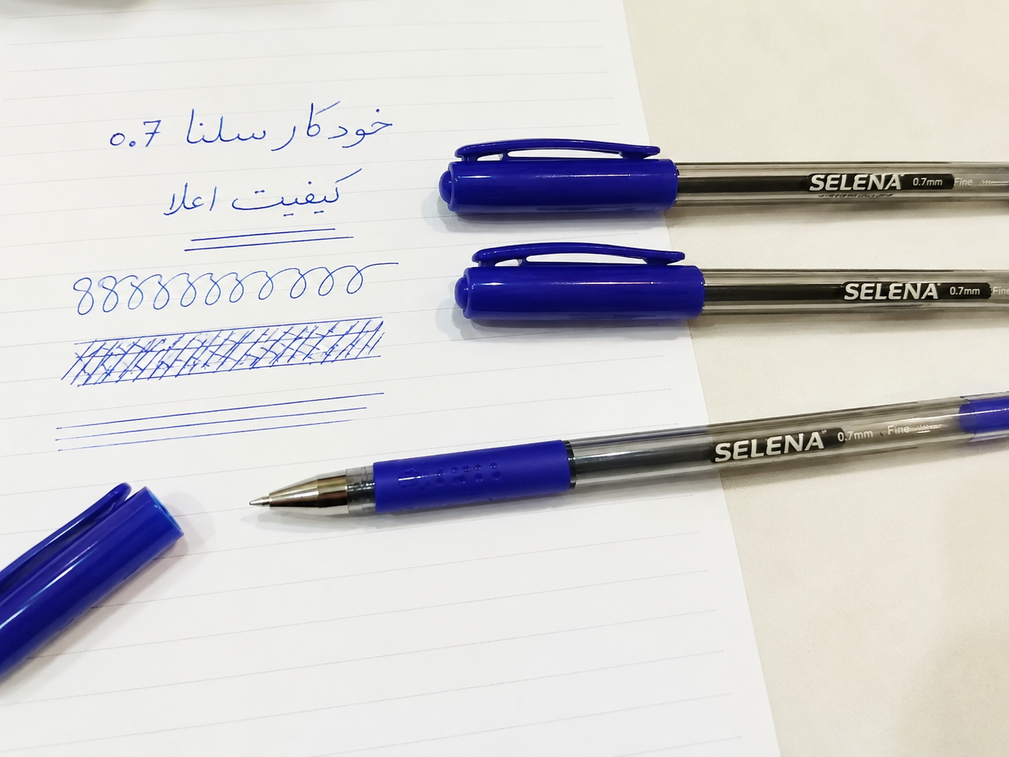 خودکار قرمز سلنا بسته ۵۰ عددی قرمز و ابی